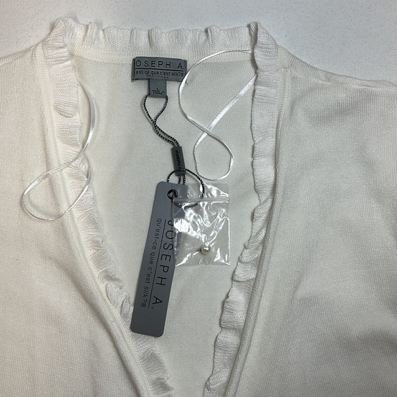 NWT Joseph A Ivory Women’s Cardigan Size L - Picture 6 of 15